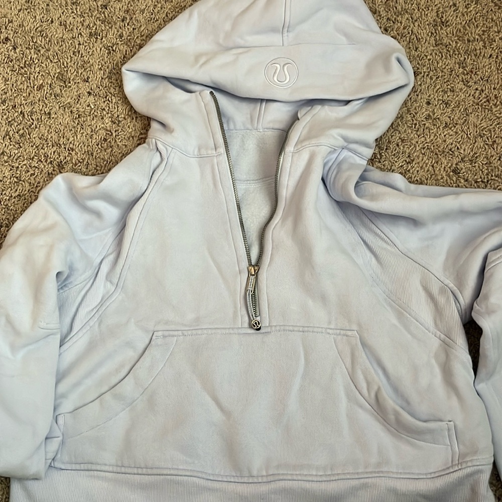 lululemon half zip scuba with hood